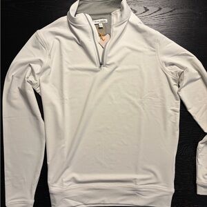 Peter Millar White Zip Up Sweater